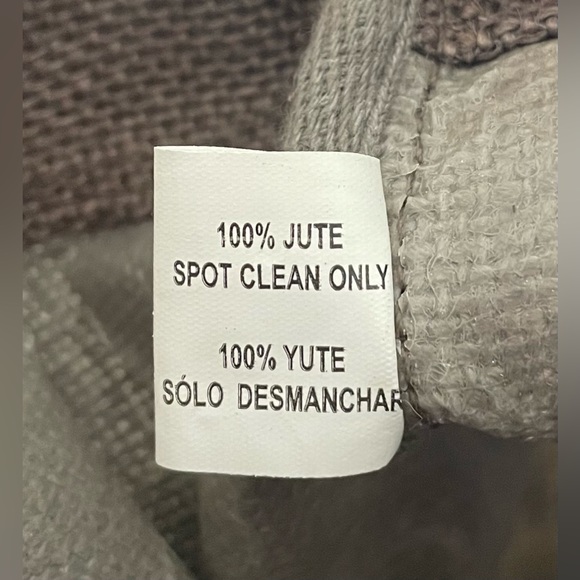 Olive & Hill Large sequin “Happy Everything” 100% Jute Tote. - Picture 5 of 16